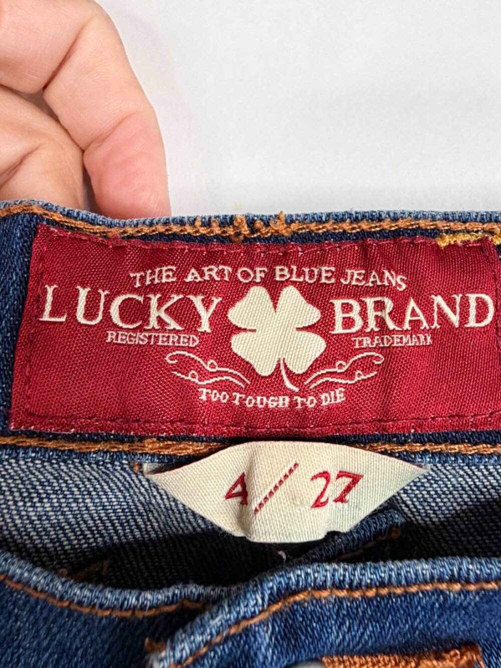 Lucky Brand Sweet N' Crop Bootcut Jeans Dark Wash 4/ 27 #A4535 - Picture 6 of 7